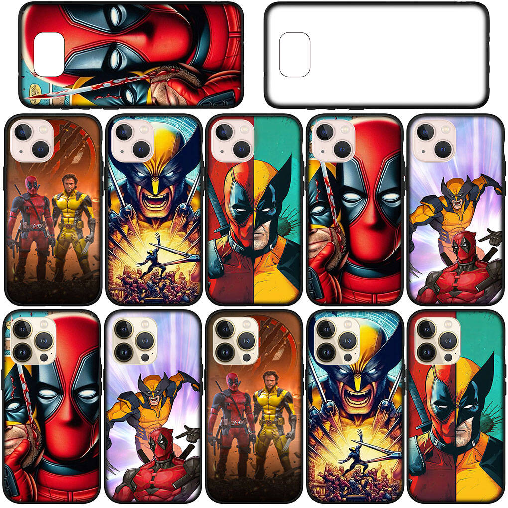 Cover for iPhone 17 16 15 Xiaomi Poco Redmi Note 14 13 12 8 Pro Max 9 16e Samsung Galaxy S25 S24 S23 OPPO Huawei Wolverine Cartoon Deadpool Phone Case