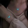 Sweet Butterfly Necklace Luminous Women Jewelry Cute Butterfly Bracelet  Collar Chain