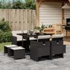VidaXL 9-Piece Garden Dining Set with Cushions, Table and Chairs with Foldable Backrest, Outdoor Patio Furniture 3210594