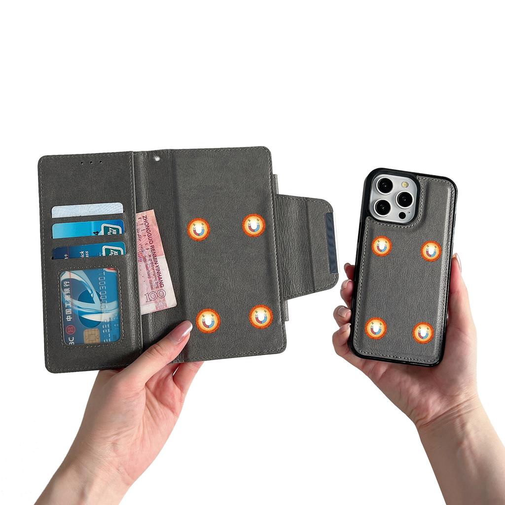 For iPhone 16 Pro Case Detachable 2-in-1 Magnetic Closure PU Leather Wallet Phone Case