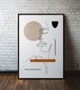 Poster Portrait Boho Modern Line In Black Frame