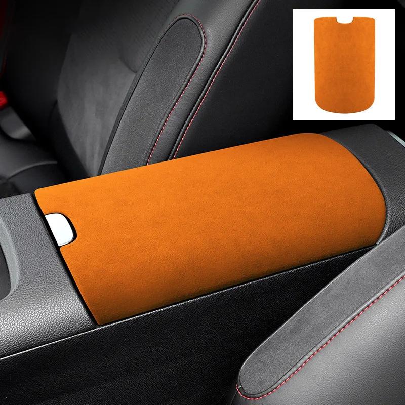 Top Suede Central Armrest Case Lid Cover Shell Panel For Mercedes Benz SMART Fortwo 1 BRABUS 1 Benz SMART Interior Accessories