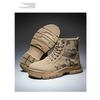 Men's Autumn Winter Camo Martin Boots, Thickened Warm Mid Top Retro Work Shoes, Non-slip Thick Sole Outdoor Combat Boots for Men