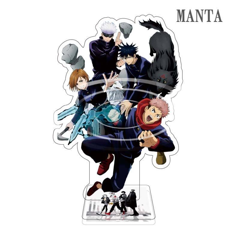 

Spell Return To Battle Standing Card Spell Humanoid Acrylic Ornament Five Knotweed Youren Animation Peripheral Backpack Pendant 15cm*3PCS