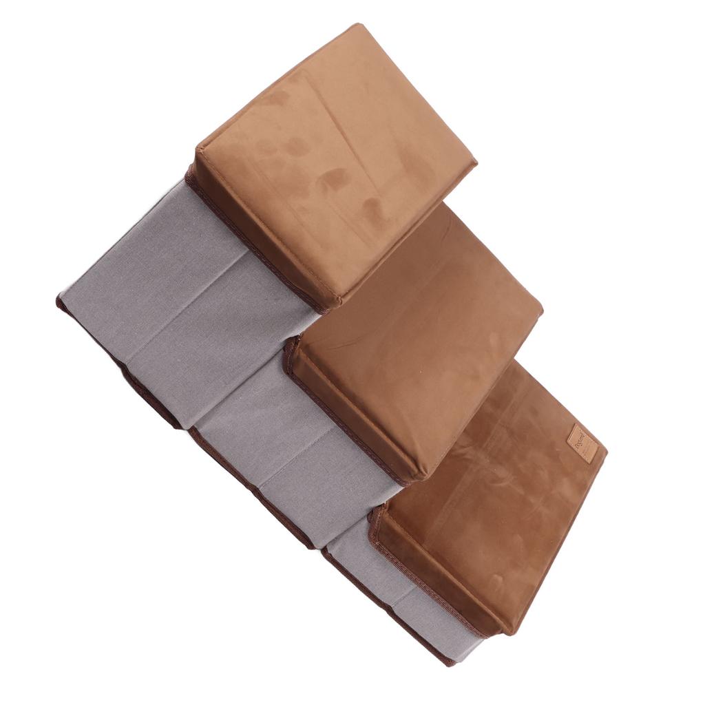 Dog Stairs for Small Dogs Foldable 3 Tiers Dog Steps Anti Slip Large Capacity with Storing Space for