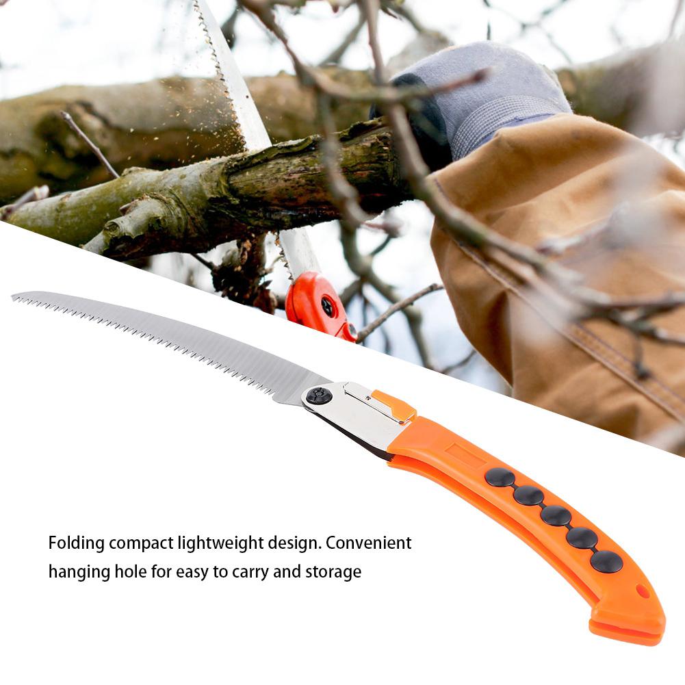 Pruning Saw, Manganese Steel Blade, PP   Handle, Portable Folding Pruning Hand Saw with Non-slip Handle Tree Trimming Tool