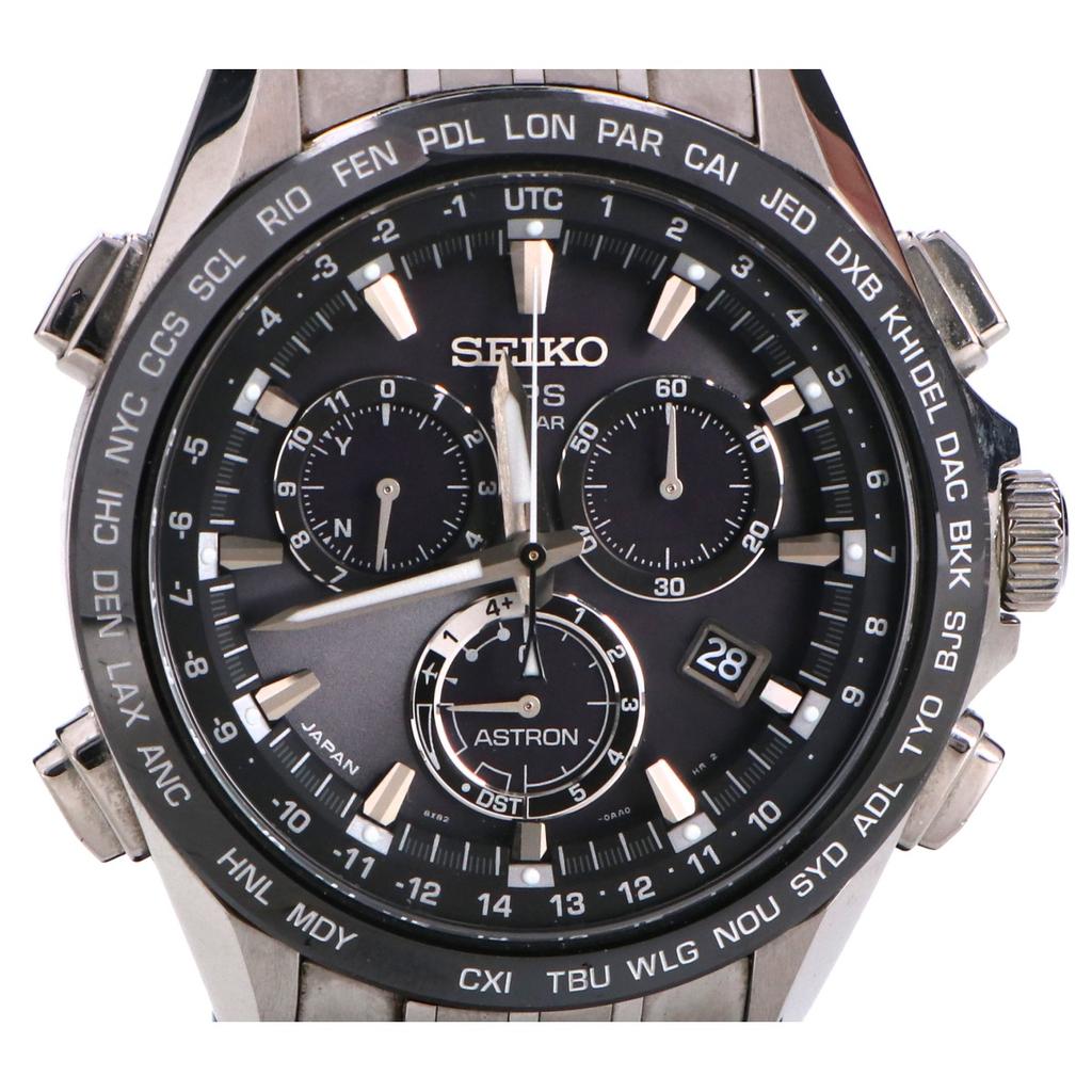 Seiko SBXB003 ASTRON Prestige Line Titanium Chronograph Dual Time GPS Solar Powered WatchesUsed