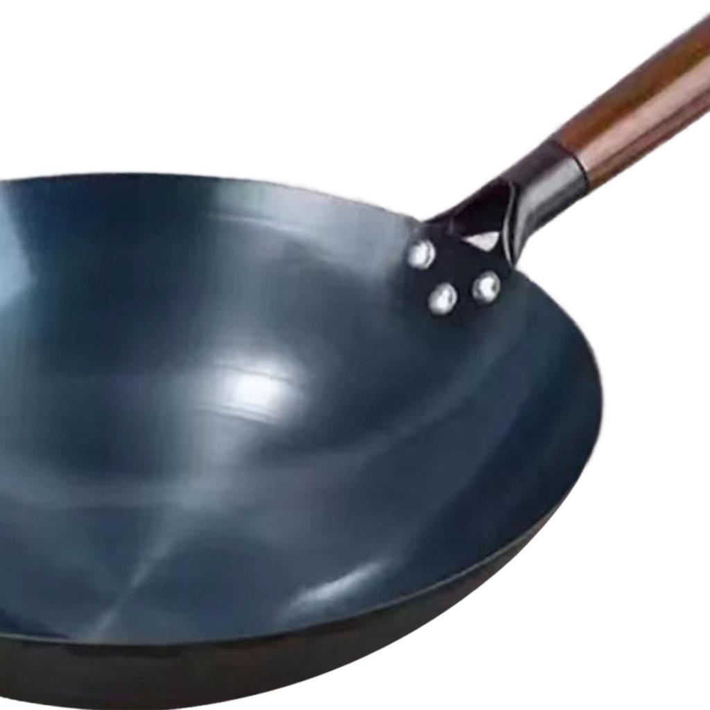 Wok Pan Boiling Pots Wood Handle Cookware Sautee Universal Pans Nonstick Wok