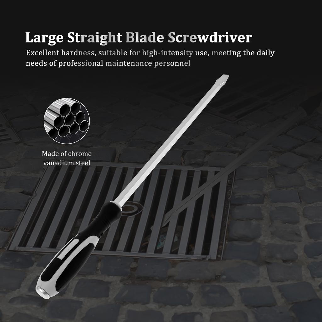 1/2 ks prodloužený demoliční šroubovák 22,24 palce chrom-vanadiová ocel těžká sada plochých šroubováků pro nářadí na opravu automobilů