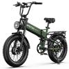 Bicicleta Eléctrica Apefox Rh20 Rueda 20" Motor 1500W Full Suspension Bicicleta Eléctrica para Adultos 48V 22.5Ah Pantalla LED 7 Velocidades Carga Máxima 150Kg