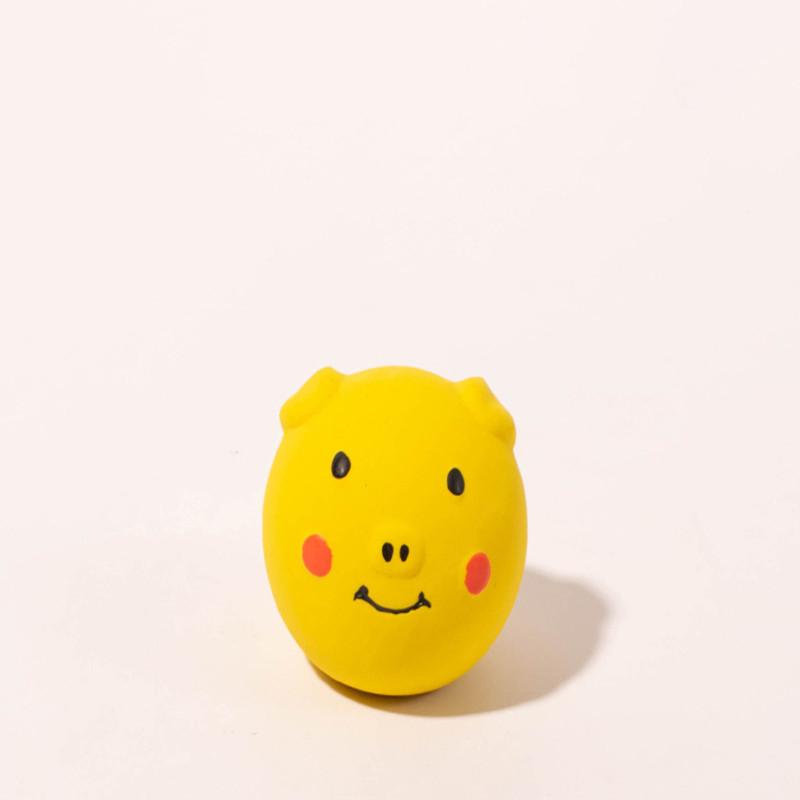 Direktverkauf ab Werk Haustierspielzeug Ball Latex Quietschender Schweinekopf Ball für Hunde und Katzen