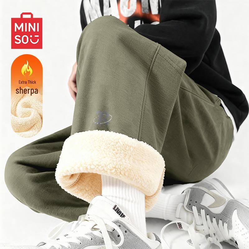 MINISO Men's Winter Fleece Lined Jogger Pants