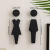 Wood Toilet Sign Men and Women Bathroom Signs Set Restroom Signage Bathroom Door Signs Washroom Signboard for Home Use