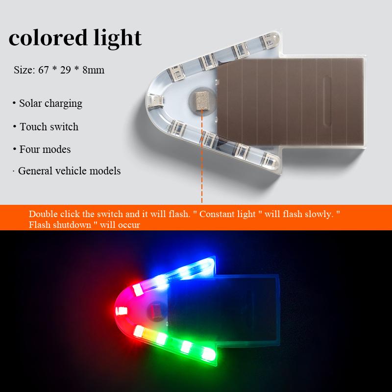 Solar Powered Wireless Anti Collision Flashing Warning Light LED Rear Taillight For Car Motorcycle Truck Night Safety