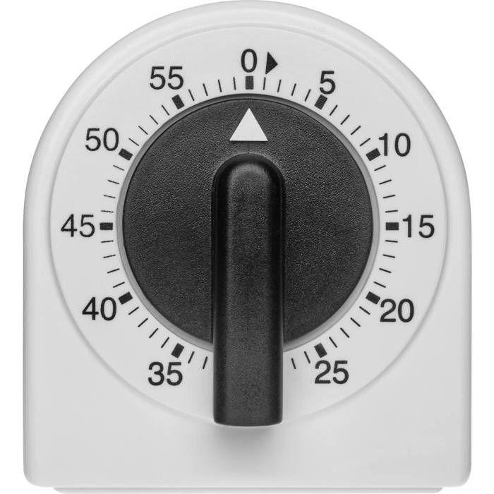 TFA Dostmann Analoger Küchen-Timer Minuteur de cuisine blanc-noir analogique