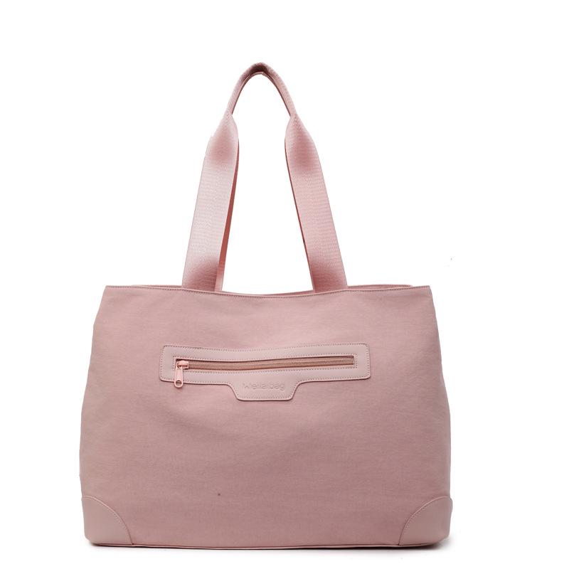 

Lightweight Large-Capacity Fashion Travel Bag: Waterproof, Multi-Compartment, for Short-Distance Travel & Fitness рожевий
