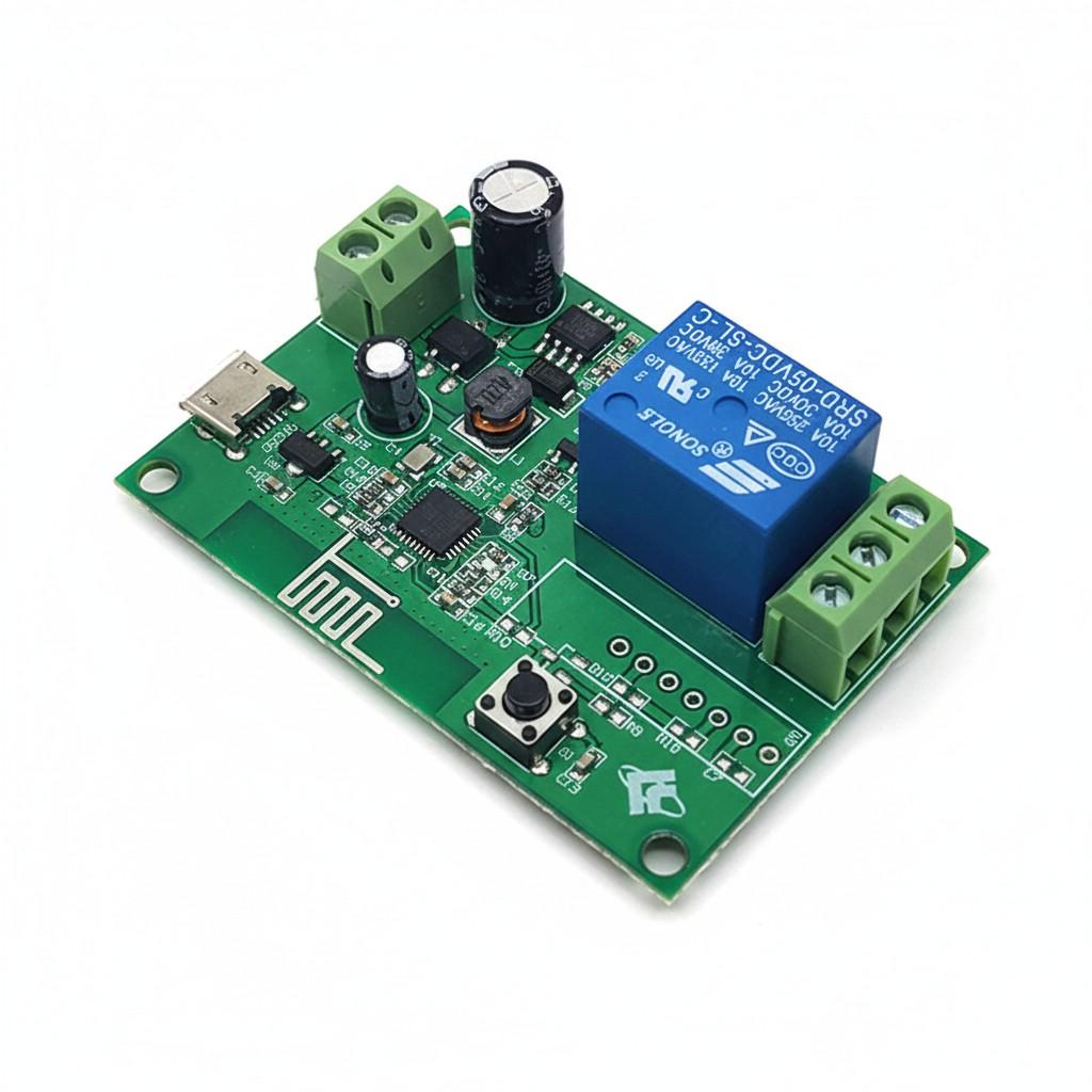 

eWeLink DC8-80V Phone APP Remote Control Relay Module WiFi Smart Switch XiaoAi/Genie 10*10*2 білий