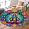 1pc Chakra Meditation Mat Polyester Floor Mat with 7 Chakra Symbols, for Living Room, Bedroom, Home Decor, Yoga Studio Accessory