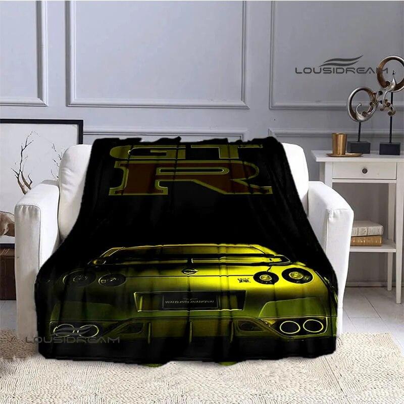 GTR Racing Retro Printed Blankets Warm Blanket Soft and Comfortable Home Travel Bed Blanket Picnic Blanket Birthday Gift