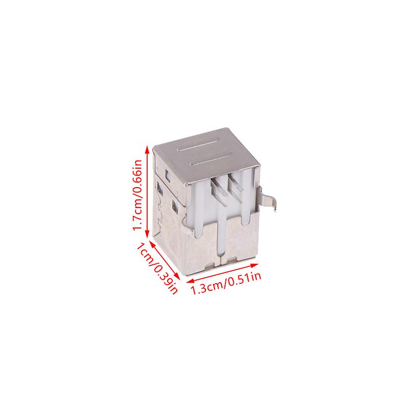 10Pcs/Lot Usb B Type Female Socket Connector G45 Square Interface Socket For Printer Data Interface