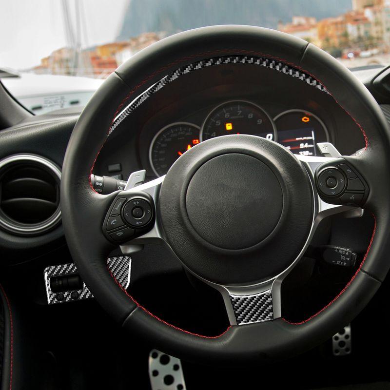 Real Carbon Fiber Car Accessories Speedometer Headlight Switch Cover Soft Sticker For Subaru BRZ Toyota 86 GT86 2017 2018