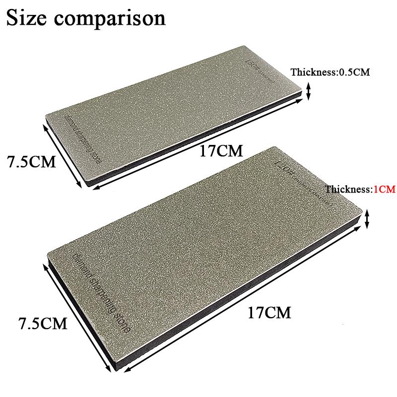 Thickened Non-slip Base Diamond Stone Kitchen Knife Sharpening System Tool 15 Degree Sharpener Whetstone Leather Polishing