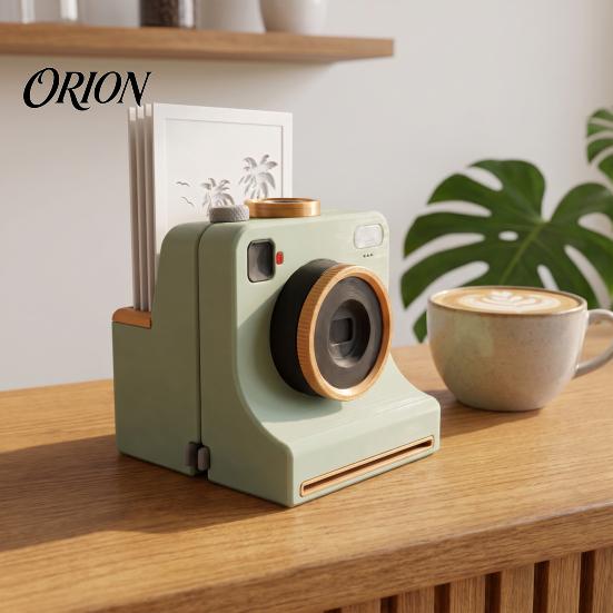 Milk Foam Pattern Maker 3D Printed Latte Art Camera, Manual Cocoa Powder Printer with 4 Coffee Gadgets for Guests Template Cards Cappuccino