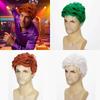 Green White Orange Men Wig with Bangs Natural St. Patrick's Day Wigs  Carnival Party