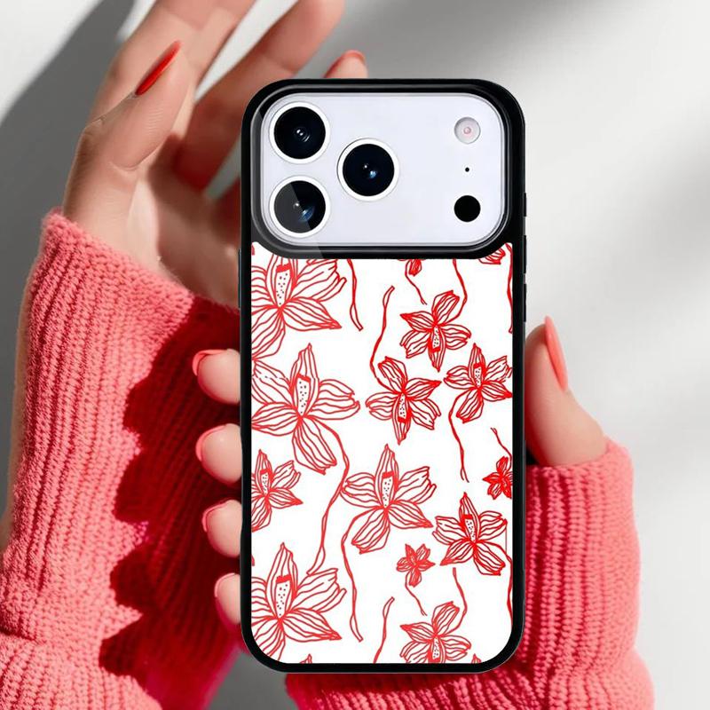 Tropical Flowers Phone Case for iPhone 17 Air 16e 15 14 13 Pro Max Back Cover for 12 11 Pro Coque