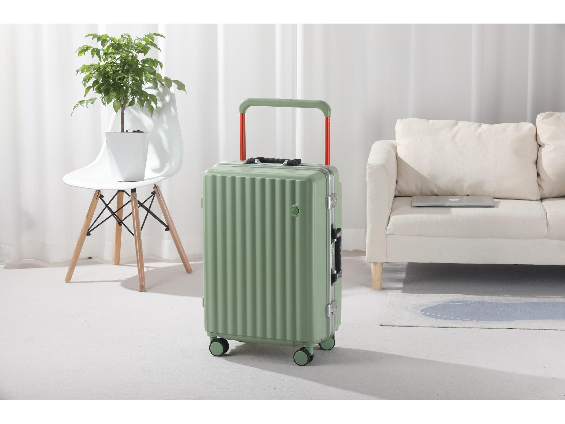 

20-дюймовый легкий алюминиевый чемодан с универсальными колесами для студенток 24-inch