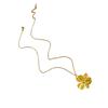 Elegant Gold Plated Flower Pendant Necklace Versatile Gold Bead Pendant Necklace for Women Enhances Any Outfit