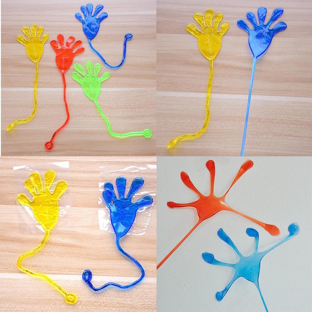 New Creative Glitter Stretchy Sticky Hands Toy Vinyl Funny Toy Party Favor Birthday Gift Children 1 Piece Magic Props  Well Made