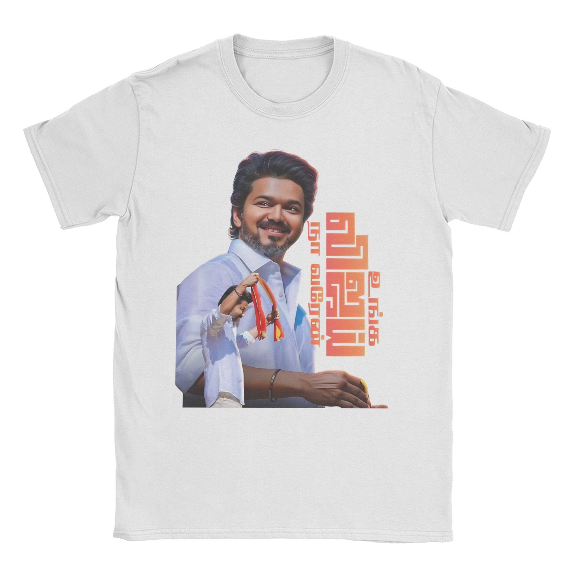

Awesome Vibes of Vijay Vintage TShirts Men Women Crew Neck Cotton T Shirts Short Sleeve Tees New Arrival Tops 4XL