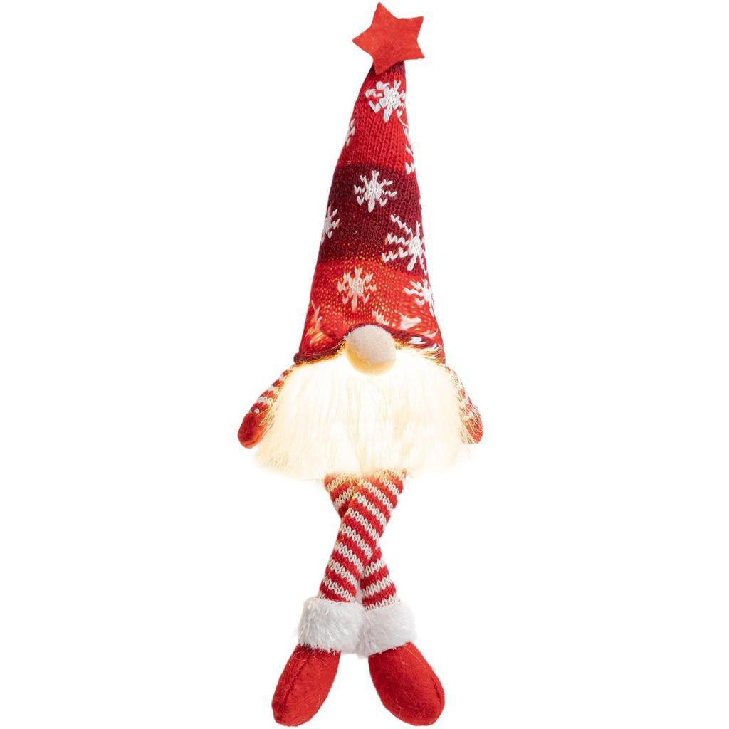 Luminous Gingerbread, No-Face, and Rudolph Christmas Ornament Dolls