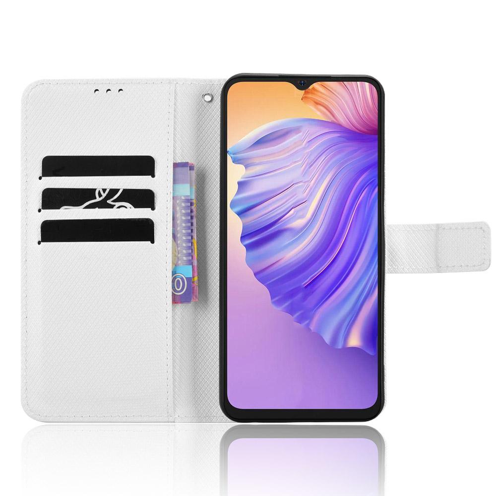 

For Ulefone Note 21 Case PU Leather Diamond Texture Wallet Phone Cover Black