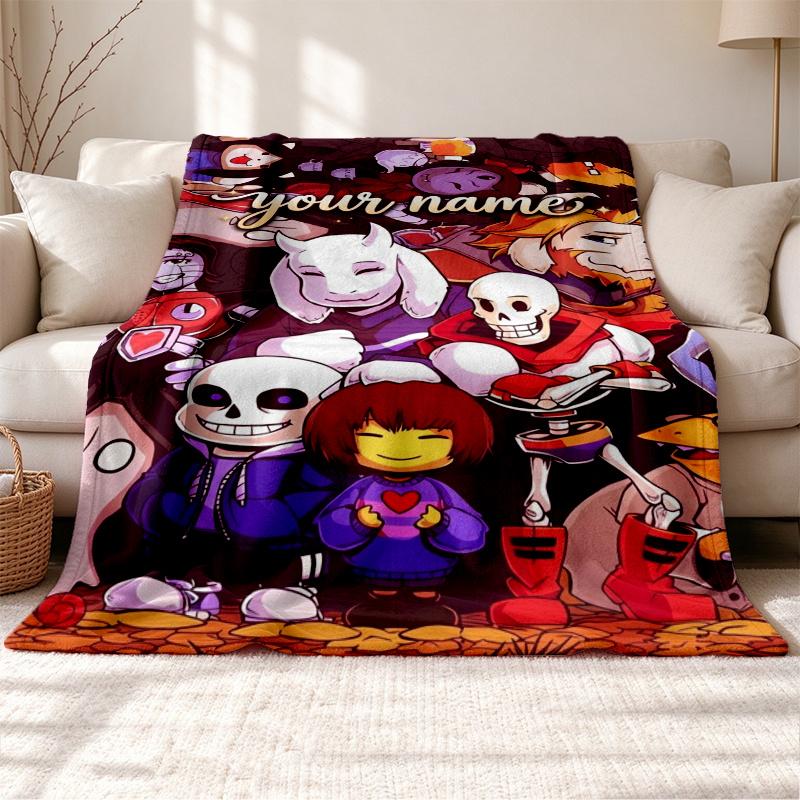 Undertale Customizable name outdoor blanket soft cozy and warm Multi-purpose office blanket outdoor camping and travel blanket all