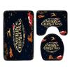 Christmas Bathroom Floor Mat Toilet Three-Piece Set