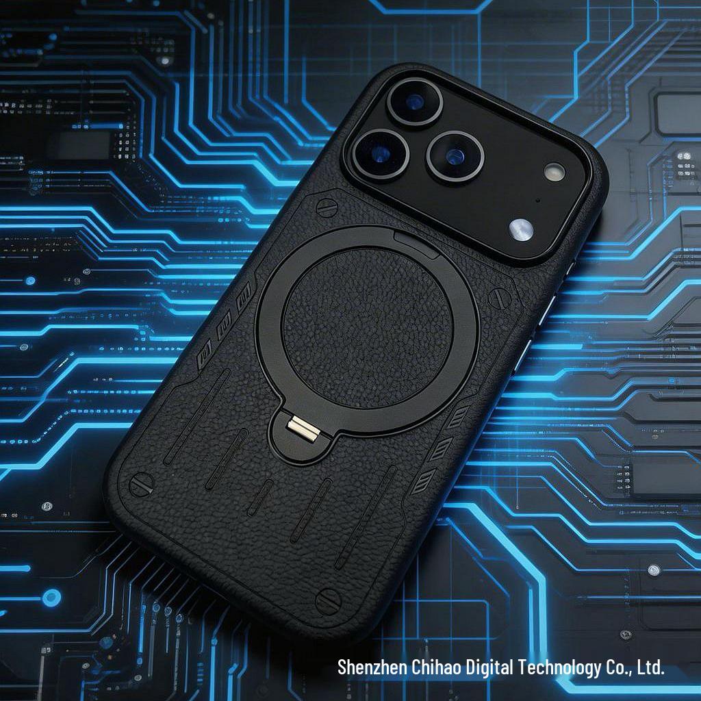 

iPhone 17 Pro Max Mecha Rotating Stand Phone Case - Durable Apple 16 Business Anti-fall Cover 15 Pro