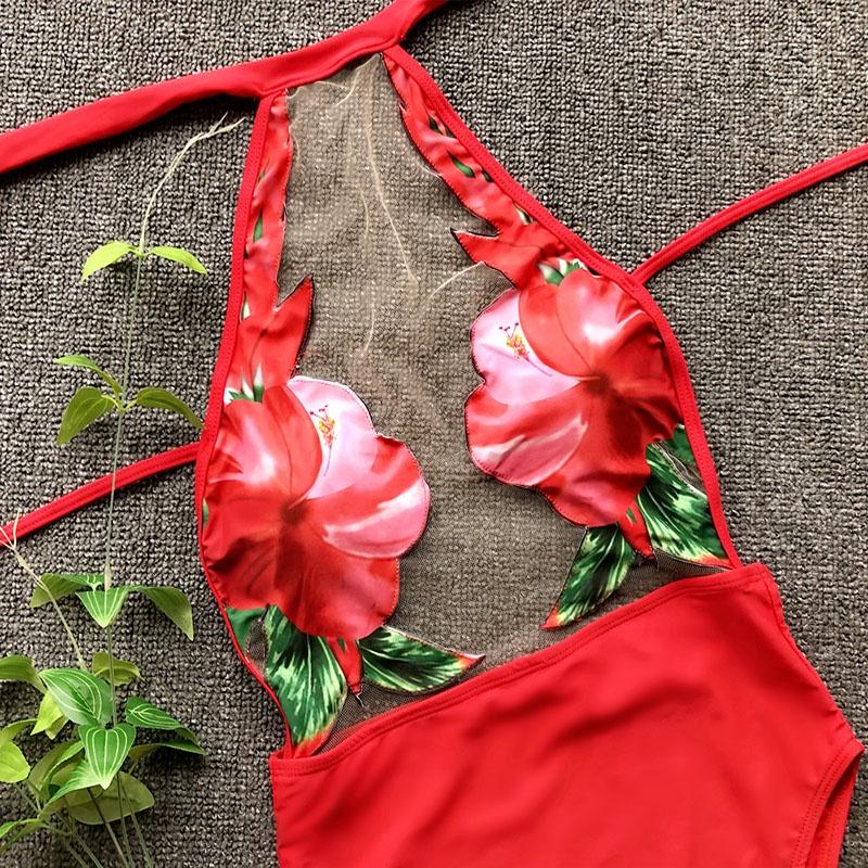 Stylish Women's One Piece Beach Swimsuit Swimwear Bathing Monokini Padded Bikini Flower For Effortless Summer Elegance
