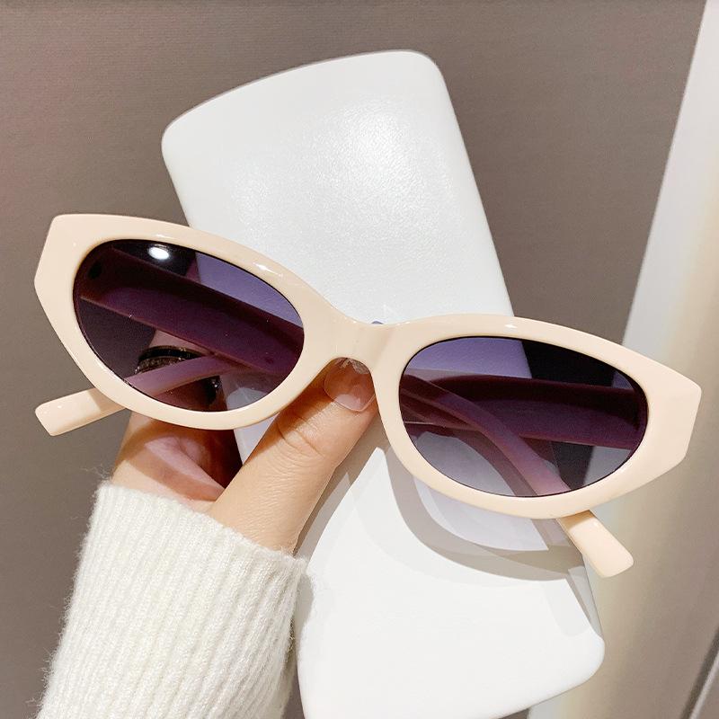 Frame Elegant Lens Cat Eye Sunglasses Women  Summer Outdoor Protection Sun