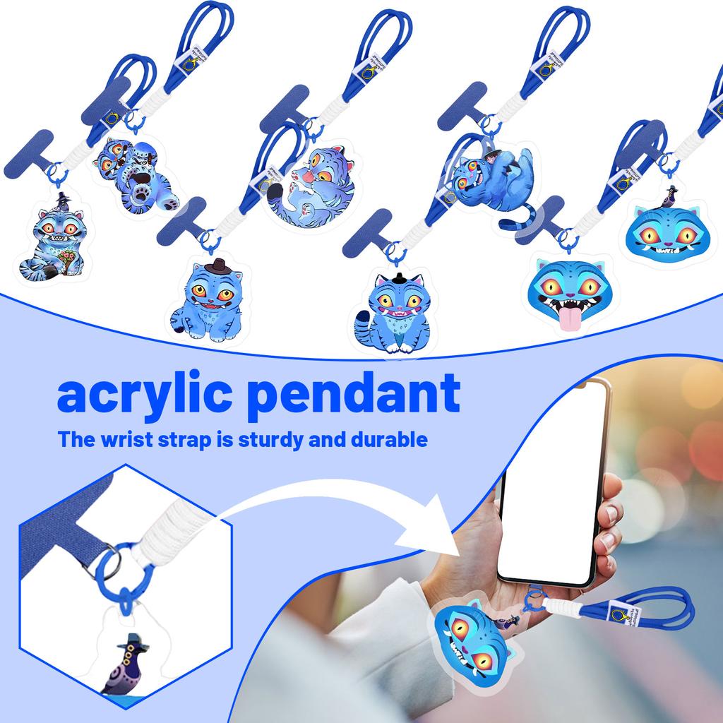 Peripheral Acrylic Pendant Mobile Phone Clip Wrist Strap DIY Gift