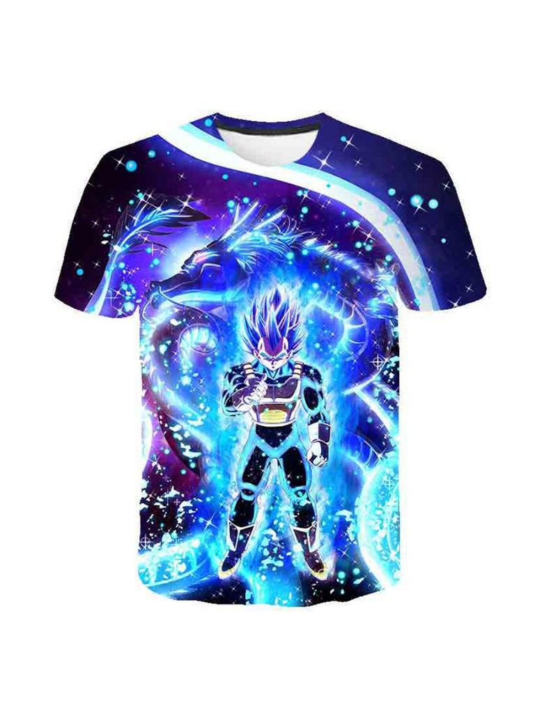 Sommer Dragon Ball Kinder T-Shirt 3D Druck Kurzarm Cartoon Super Saiyan T-Shirt Kinder Edition
