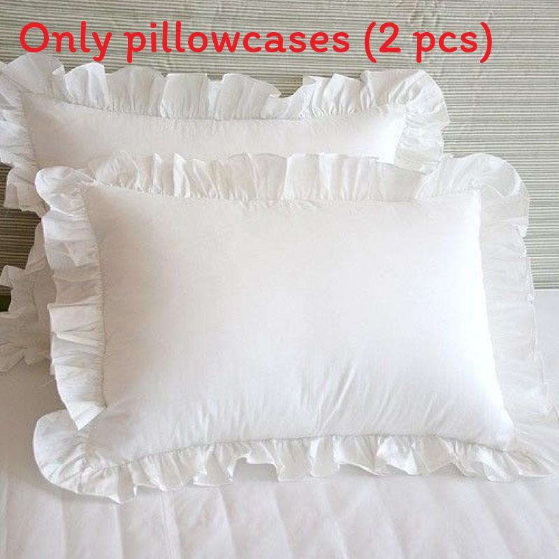 Cotton Pillowcase Pair With Solid Color For Home Bedroom Decor