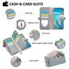 WEFOR Crossbody Wallet Case for iPhone 15 14 13 12 11 Pro Max XR XS Max 7 8 Plus SE, Strap Card Holder Lanyard Kickstand Mirror