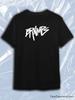 Black Crew Neck Short Sleeve T-Shirt with White BRNMP$ Graffiti Text