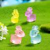 6pcs Luminous Goat Figurine Landscape Home Kawaii Room Decor Dollhouse Miniature Figurines Fairy Garden Decoration Accessories