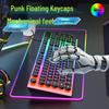 Retro Punk Luminous Wired Keyboard & Mouse Set for Gaming and Office Use