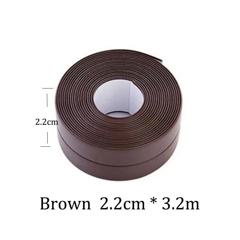 PVC Material Sink Crack Strip Kitchen Bathroom Bathtub Corner Sealing Tape Waterproof and Mildew Proof Adhesive Sealing Tape
