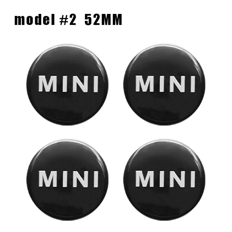 4PC 52mm Epoxy Car Styling Wheel Center Hub Caps Emblem Badge Stickers For MINI COOPER One S JCW R50 R53 F55 F56 R57 R58 R59 R60