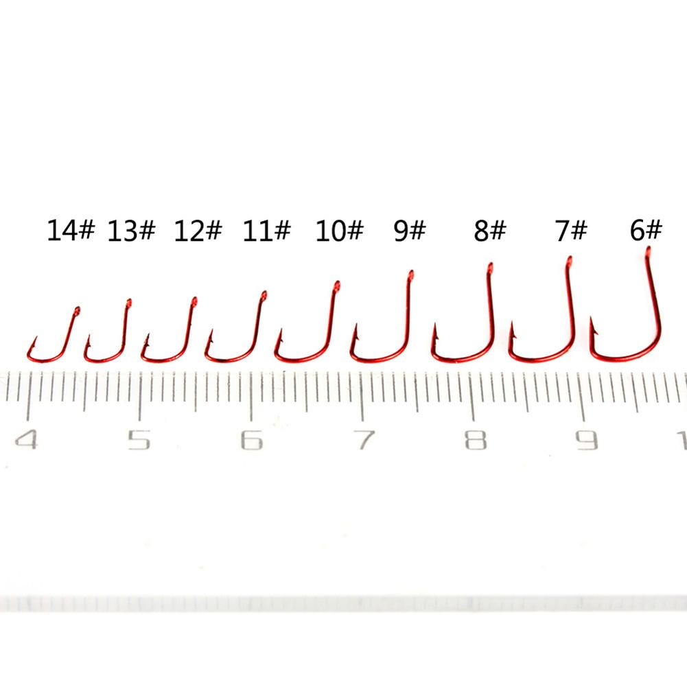 Red 10 Pcs/bag Hooks 11#/12#/13#/14# 6#/7#/8#/9#/10#